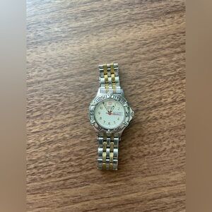 Swiss military army vintage 100m diver silver and gold two tone men’s watch